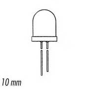 LED Ø 10MM VERMELHO 500~1000MC