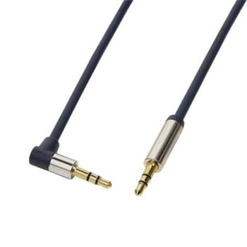 CABO AUDIO 3.5MM M/M 90º AZUL