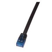 CABO REDE U/UTP 6A FLAT 3M BK