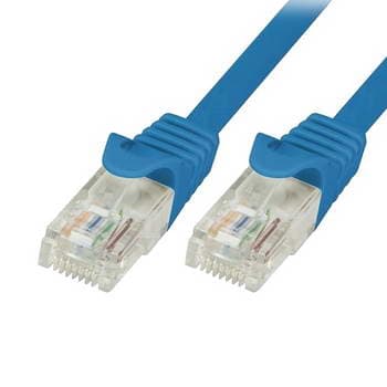 CABO REDE U/UTP CAT6 0.5M AZUL