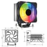 COOLER CPU 4PIPES 120 PWM ARGB