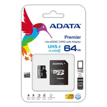 MICRO SDHC 64GB CLASS 10 ADATA