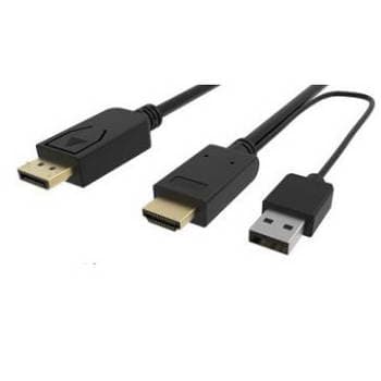 CABO HDMI M > DP M 1.8M USB