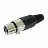FIC.XLR 3 PIN FEMEA PRETA