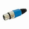 FIC.XLR 3 PIN FEMEA AZUL