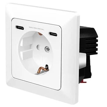 TOMADA LOGILINK 2XUSB-C BRANCO
