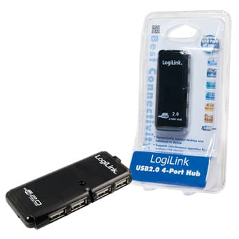 HUB 4 PORTAS USB 2.0, PRETO