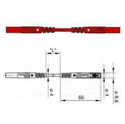 CABO TESTE MOLDADO 4MM 50CM VE