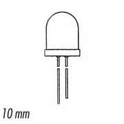 LED Ø 10MM LARANJA 20~100MCD